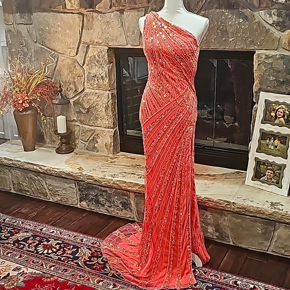 NWT Ashley Lauren Sequined Formal  00